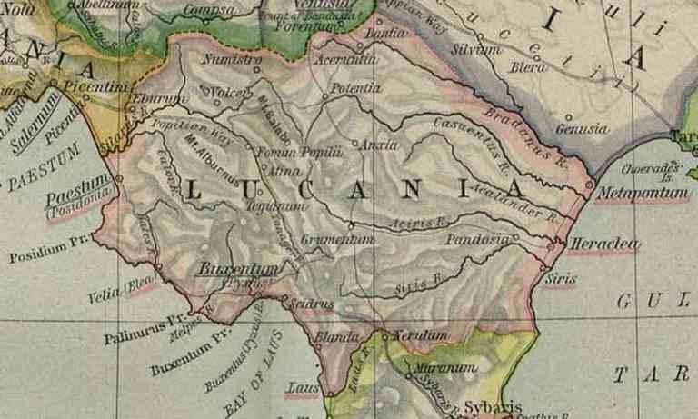mappa Lucania antica